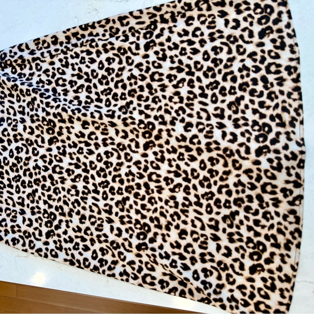 By Together Leopard Print Midi Slip Skirt